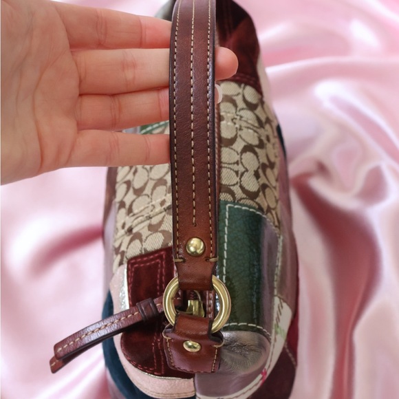 Vintage Coach Y2K Multicolor Patchwork Shoulder Bag - Picture 4 of 7